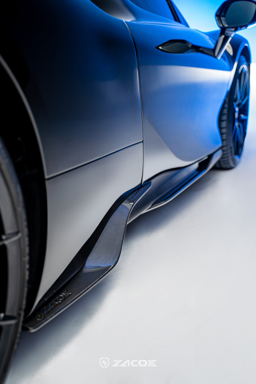 Dry Carbon Fiber Ferrari SF90 Stradale Side Skirts - Zacoe