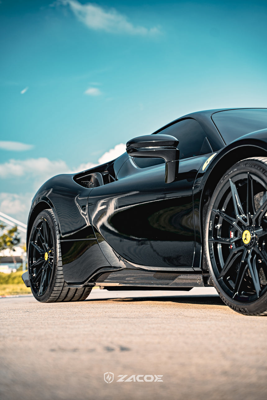 Dry Carbon Fiber Ferrari SF90 Stradale Side Skirts - Zacoe