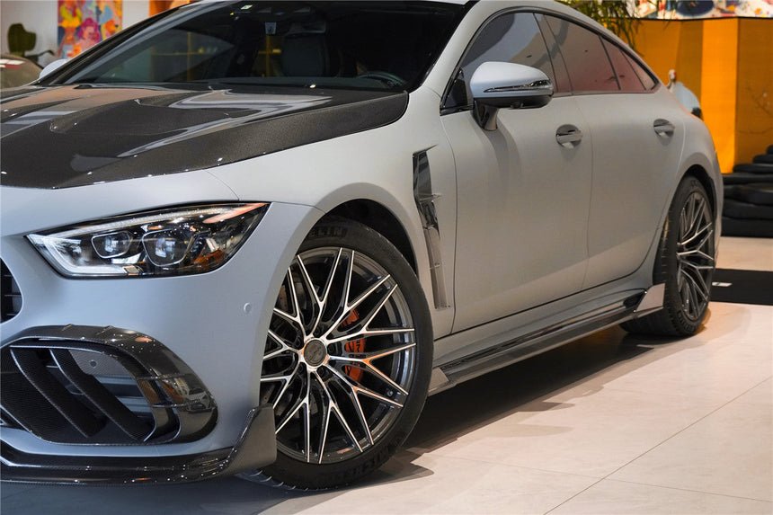 2019-2024 Mercedes Benz AMG GT50 GT53 GT43 4Door Coupe X290 IMP Performance Side Skirts Under Board