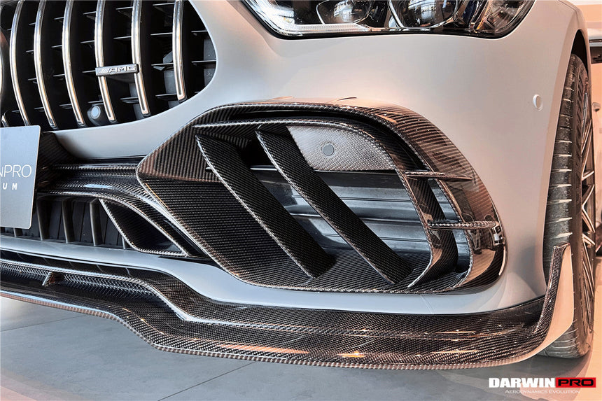 2019-2024 Mercedes Benz AMG GT50 GT53 GT43 4Door Coupe X290 IMP Performance Carbon Fiber Front Bumper Vent Trims