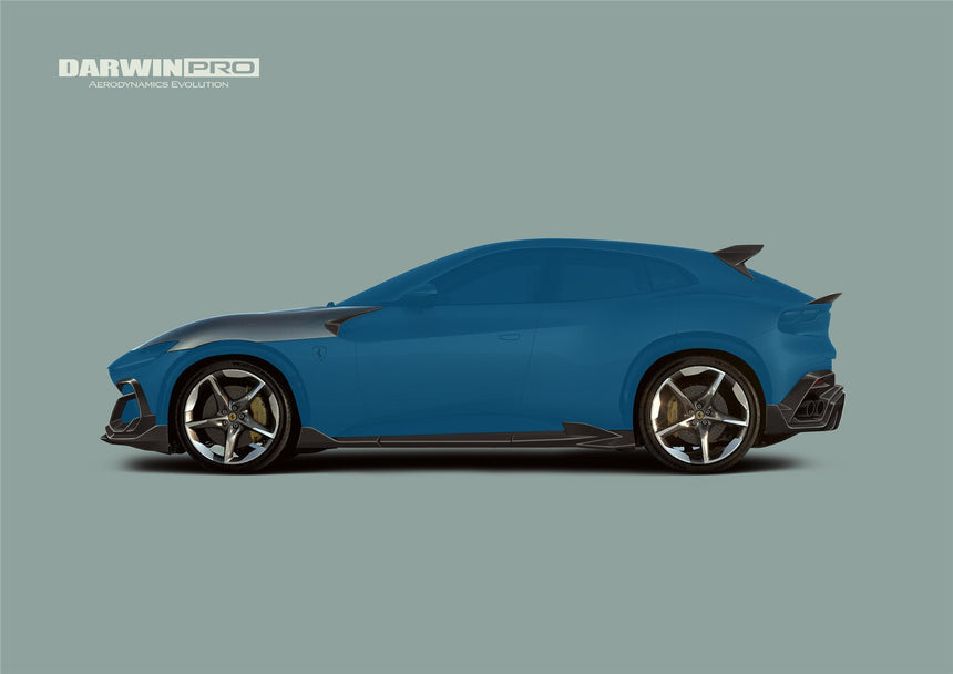 2023-UP Ferrari Purosangue F175 Carbon Fiber Side Skirts DarwinPRO iMP Design Ver.2