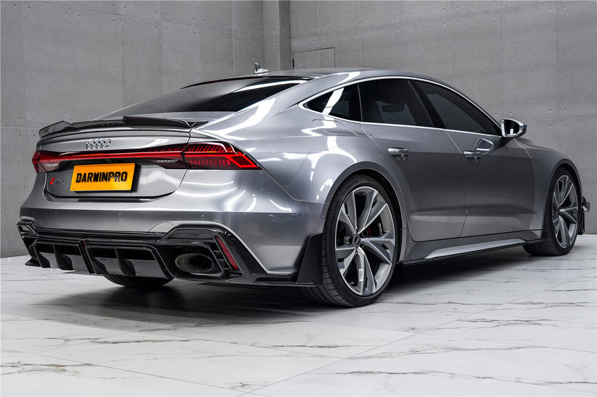 2019-UP Audi RS6 Avant C8 RS7 C8 Quattro Carbon Fiber Rear Diffuser DarwinPRO (iMP Design)