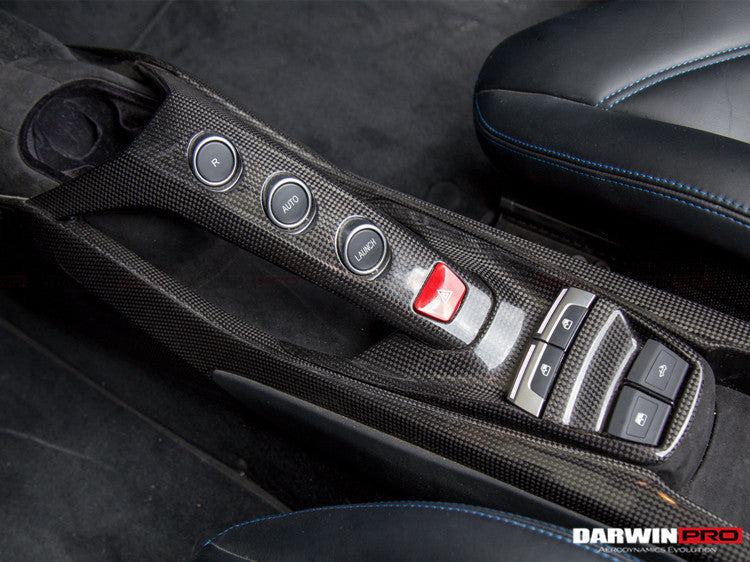 2015-2020 Ferrari 488 Dry Carbon Fiber Bridge Support & Windows Switches Panel | Fits GTB, Spider