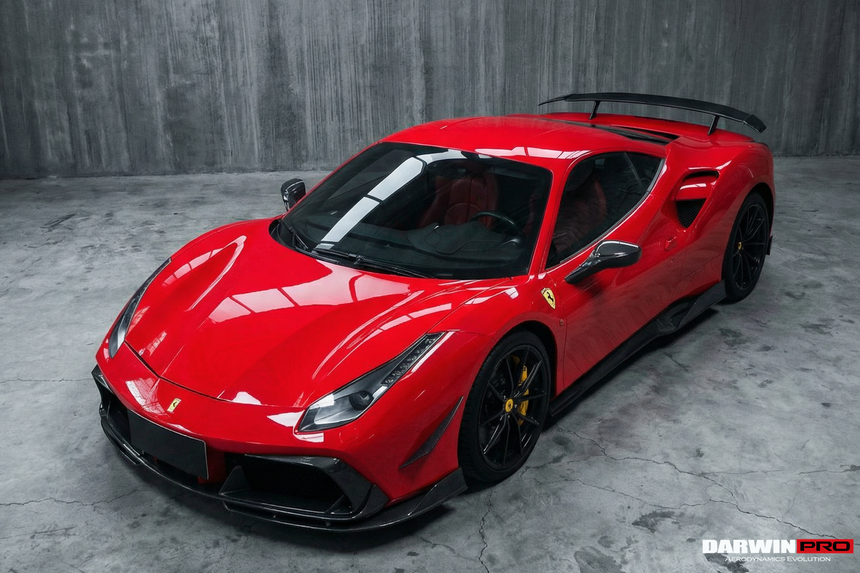 DarwinPRO 2015-2020 Ferrari 488 GTB & Spider iMP-Performance Carbon Fiber Side Skirts Under Board