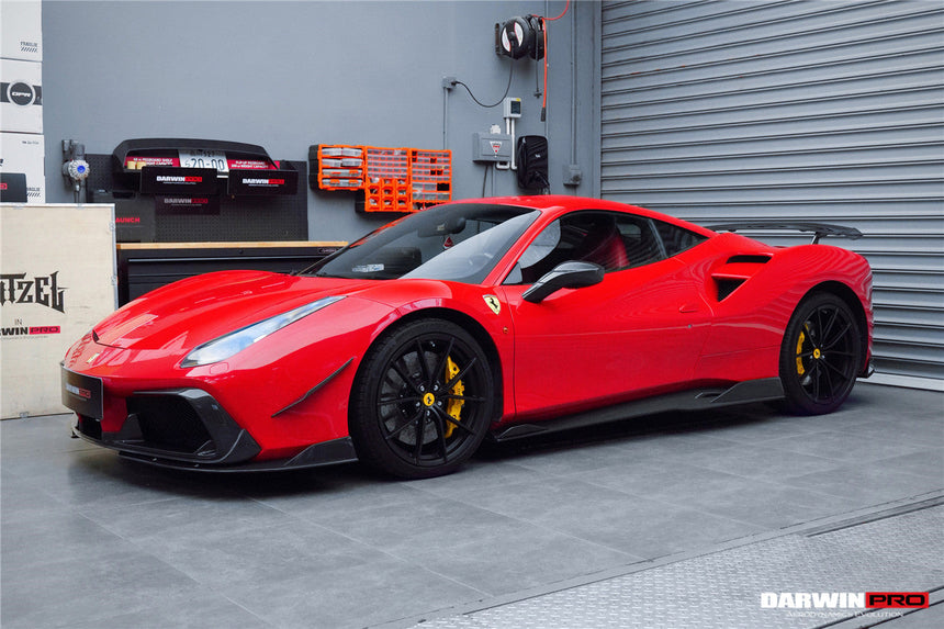 DarwinPRO 2015-2020 Ferrari 488 GTB & Spider iMP-Performance Carbon Fiber Side Skirts Under Board