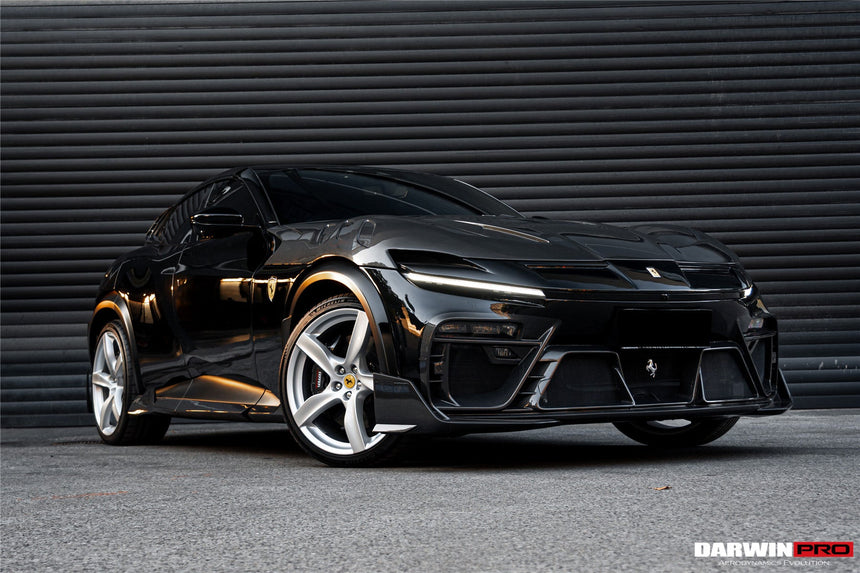 2023-UP Ferrari Purosangue F175 Partial Carbon Fiber Front Bumper And Hood DarwinPRO iMP Design