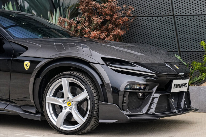 2023-UP Ferrari Purosangue F175 Partial Carbon Fiber Front Bumper And Hood DarwinPRO iMP Design