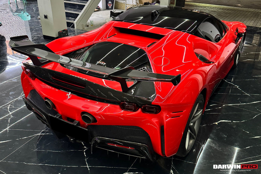 2020-UP Ferrari SF90 Stradale Autoclave Carbon Fiber Wing with Base DarwinPRO (SF90XX Style)