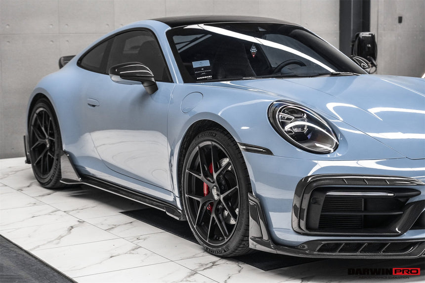 2019-UP Porsche 911 992 Carbon Fiber Side Skirts DarwinPRO (BKSSII) Fits Carrera, S, 4, 4S, Targa, Cabriolet