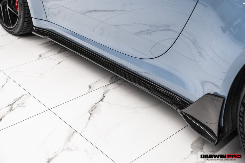 2019-UP Porsche 911 992 Carbon Fiber Side Skirts DarwinPRO (BKSSII) Fits Carrera, S, 4, 4S, Targa, Cabriolet