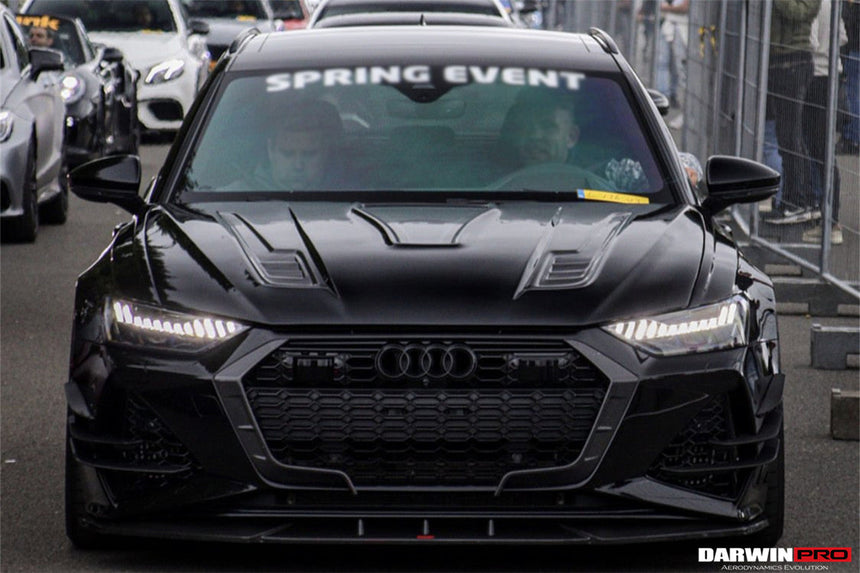2019-UP Audi RS6 Avant C8 | RS7 Quattro Carbon Fiber Front Canards - DarwinPRO (iMP)