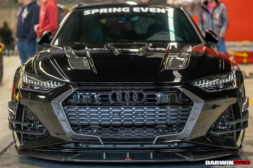2019-UP Audi RS6 Avant C8 | RS7 Quattro Carbon Fiber Front Canards - DarwinPRO (iMP)
