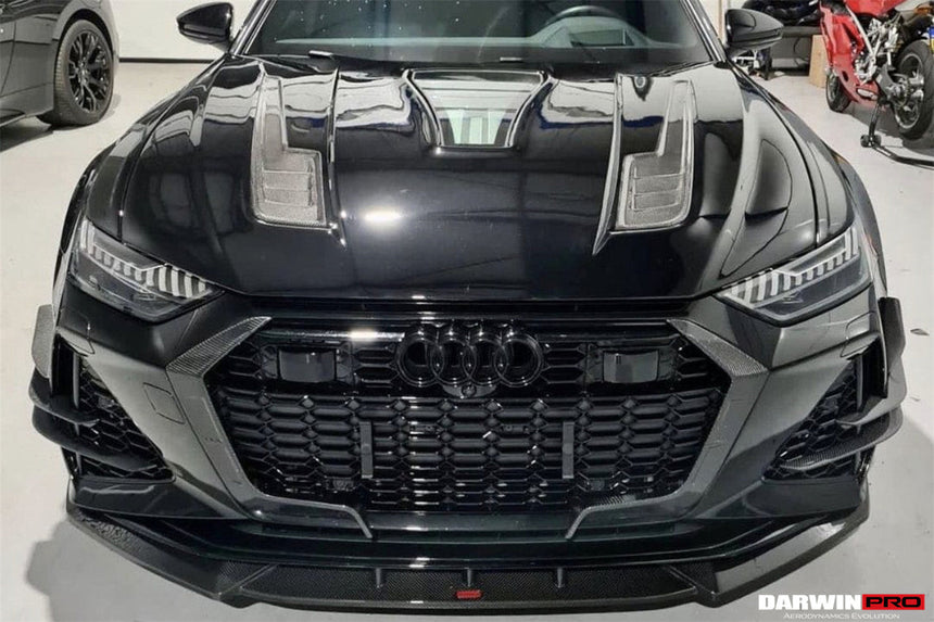 2019-UP Audi RS6 Avant C8 | RS7 Quattro Carbon Fiber Front Canards - DarwinPRO (iMP)