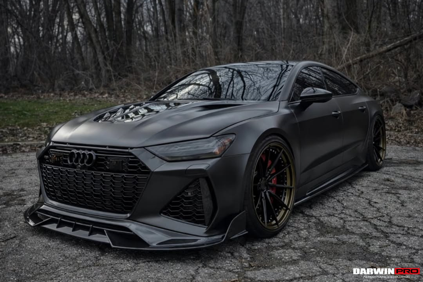2019-UP Audi RS6 Avant C8 | RS7 Quattro Carbon Fiber Front Lip - DarwinPRO (iMP Design)