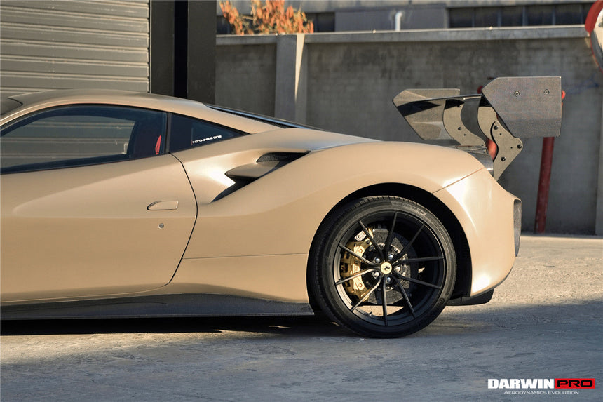2015-2020 Ferrari 488 GTB Challenge Evo Modena Style Rear Bumper With Deck Lid Wing & Diffuser & Wing