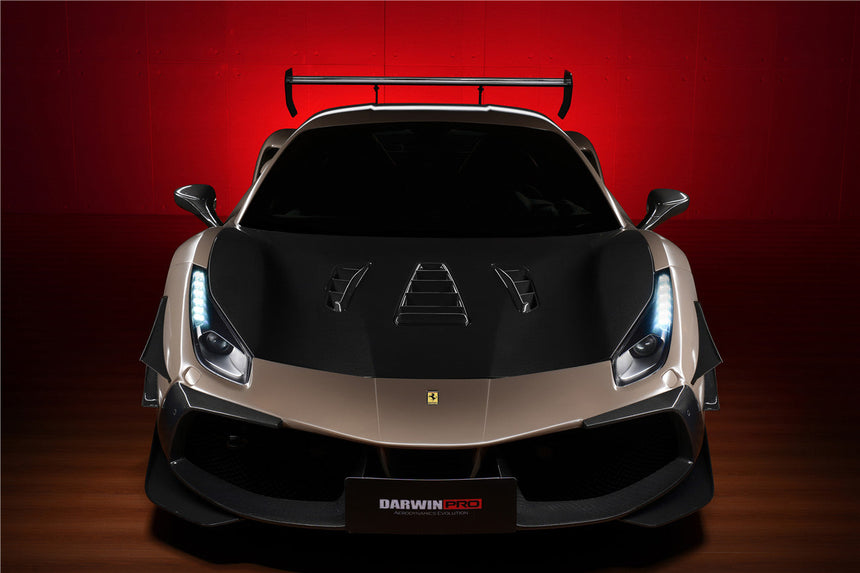 2015-2020 Ferrari 488 GTB & Spyder Challenge Evo Modena Style Hood
