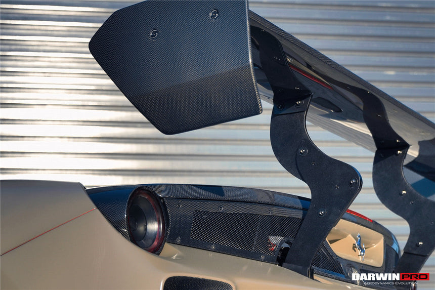 2015-2020 Ferrari 488 GTB Challenge Evo Modena Style Rear Bumper With Deck Lid Wing & Diffuser & Wing