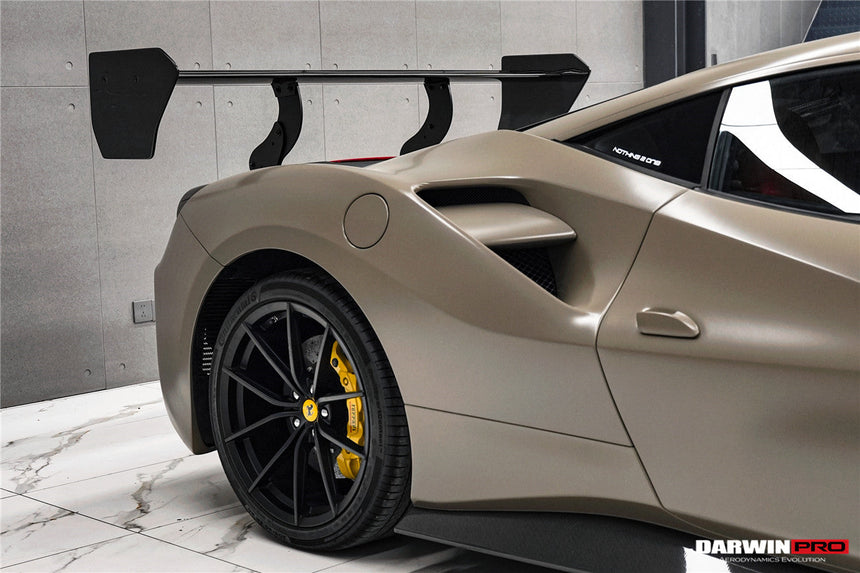 2015-2020 Ferrari 488 GTB Challenge Evo Modena Style Rear Bumper With Deck Lid Wing & Diffuser & Wing