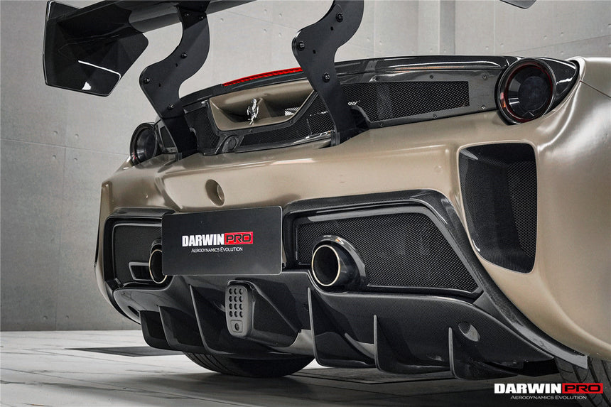 2015-2020 Ferrari 488 GTB Challenge Evo Modena Style Rear Bumper With Deck Lid Wing & Diffuser & Wing