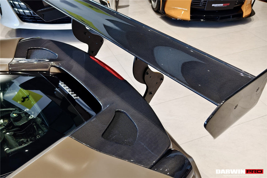 2015-2020 Ferrari 488 GTB Challenge Evo Modena Style Rear Bumper With Deck Lid Wing & Diffuser