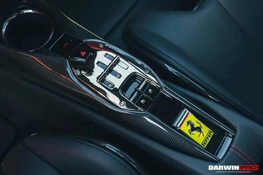 2022-2026 Ferrari 296 GTB GTS (Type F171) OE Style Dry Carbon Fiber Center Control Surround Panel Front End