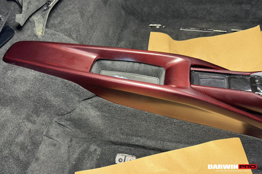2022-2026 Ferrari 296 GTB & GTS (Type F171) OE Style Dry Carbon Fiber Center Control Surround Panel Rear End