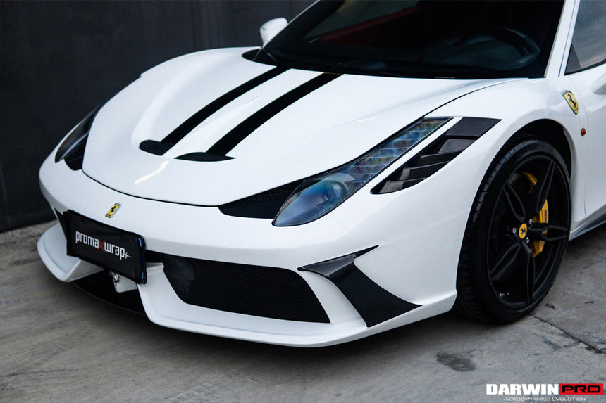 2010-2015 Ferrari 458 Italia and Spider Partial Carbon Fiber Front Bumper DarwinPRO ( Speciale Design)