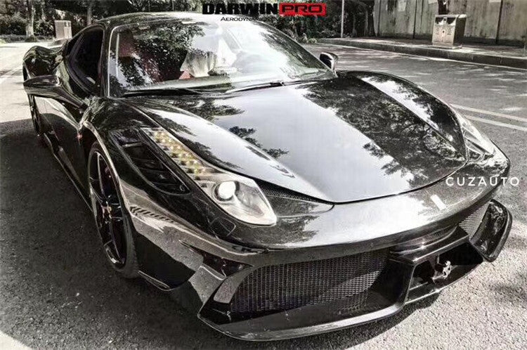 2010-2015 Ferrari 458 Italia and Spider Partial Carbon Fiber Front Bumper DarwinPRO ( Speciale Design)