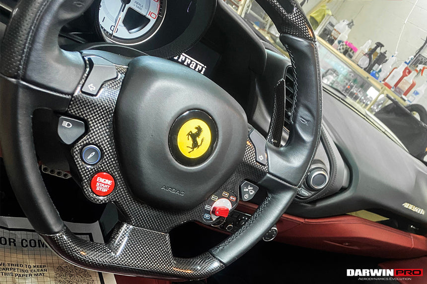 2015-2026 Ferrari Autoclave Carbon Fiber Paddle Shifters DarwinPRO (OE) | Fits F8, 488, Pista, 812, GTC4Lusso