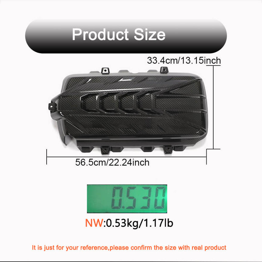 Chevrolet Corvette C8 2020-2022 Dry Carbon Fiber Engine Cover Engine Valve Cover Bonnet Hood Kit