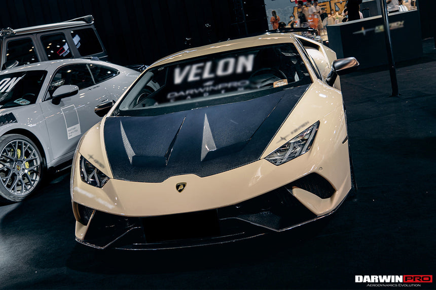 2015-2020 Lamborghini Huracan LP610/LP580/EVO Performante Style Partial Carbon Front Bumper