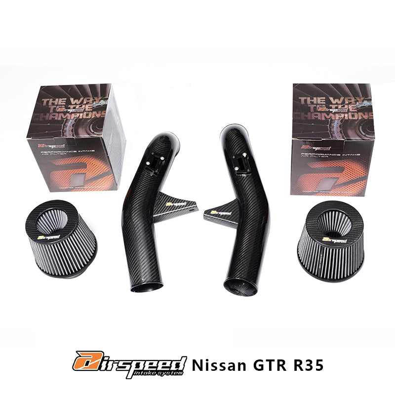Nissan GTR R35 2009 Airspeed Brand 100% Dry Carbon Fiber Cold Air Intake System