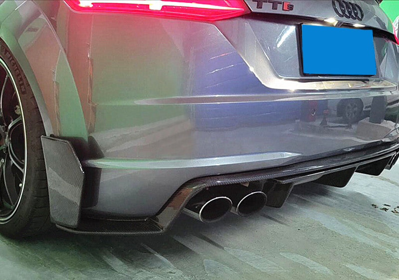 Audi TTS / TTRS MK3 8S 2016-19 AS Style Carbon Fiber Rear Diffuser With Winglets
