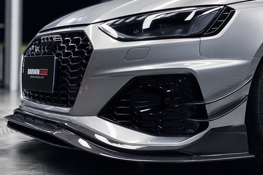 2020-2024 Audi RS4 B9.5 BKSS Style Carbon Fiber Front Bumper Canards