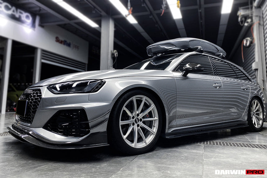 2020-2024 Audi RS4 B9.5 BKSS Style Carbon Fiber Front Bumper Canards