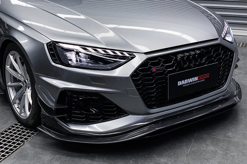 2020-2024 Audi RS4 B9.5 BKSS Style Carbon Fiber Front Bumper Canards