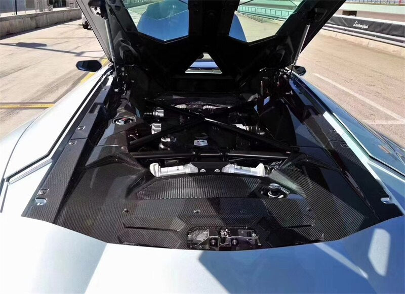 Lamborghini Aventador LP700 Dry Carbon Fiber Rear Engine Cover Engine Bay Kits Firewall Panel