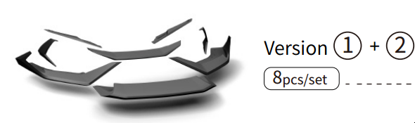Lamborghini Huracan LP610 Dry Carbon Fiber Front Lip V1 - Zacoe