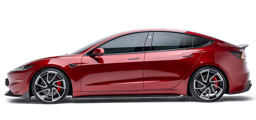 TESLA MODEL 3 HIGHLAND & PERFORMANCE CARBON FIBER SIDE SKIRTS