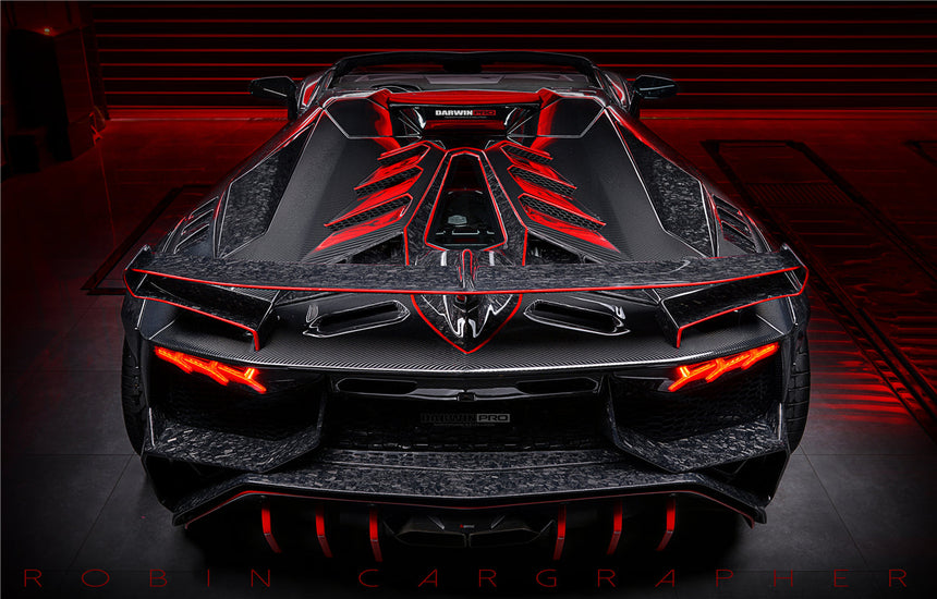 2011-2016 Lamborghini Aventador LP700 Roadster SV-BKSSII Style Wide Body Carbon Fiber Aero Full Kit