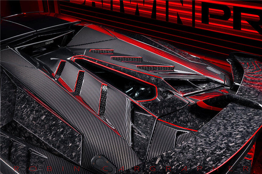 2011-2016 Lamborghini Aventador LP700 Roadster SV-BKSSII Style Wide Body Carbon Fiber Aero Full Kit