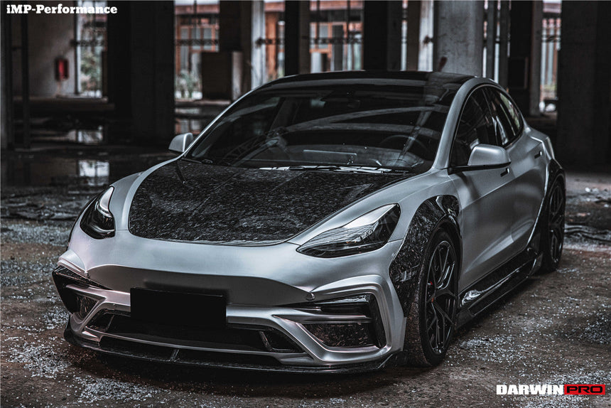 2017-2020 Tesla Model 3 IMPII Performance Partial Carbon Fiber Full Body Kit