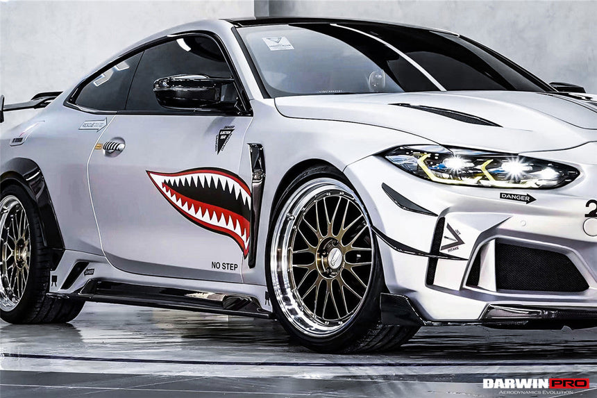 2021-UP BMW M4 G82/G83 BKSSII Style Front Bumper and Front Fender and Side Skirts