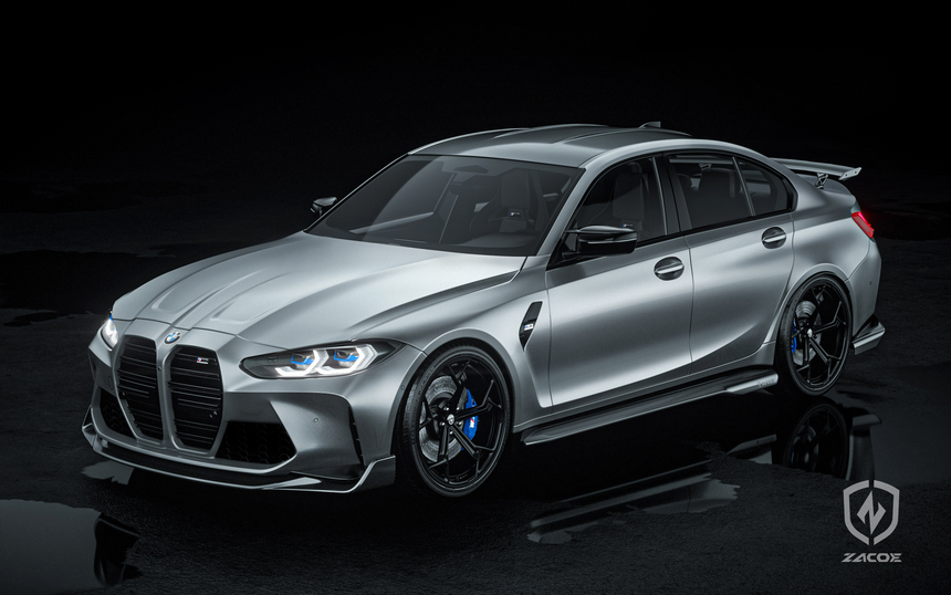 BMW M3 - G80 Dry Carbon Fiber Front Lip - Zacoe