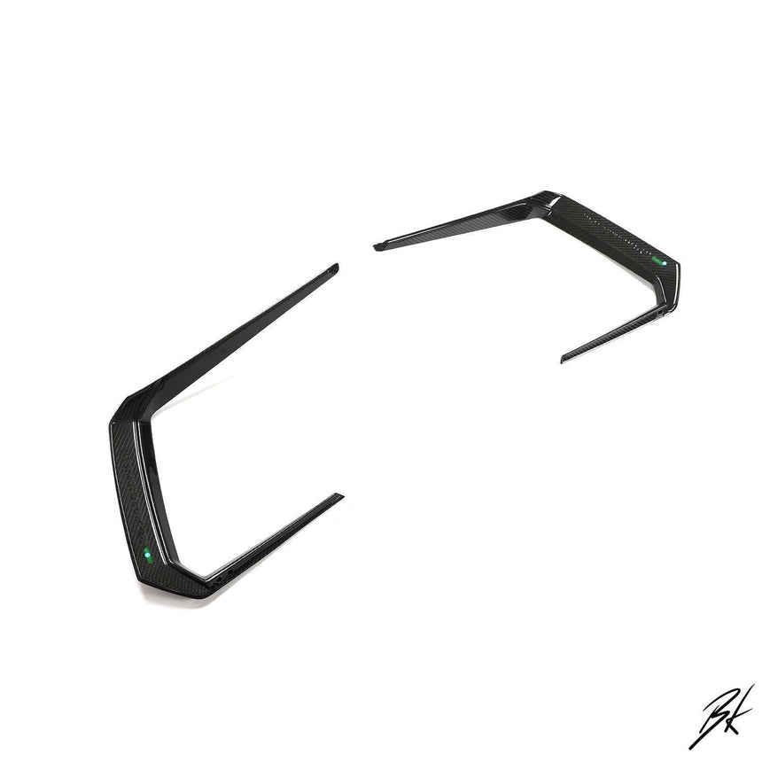 BodyKits Aerodynamics LLC carbon fiber front canards for 2018-2021 Lamborghini Urus with sleek aerodynamic design