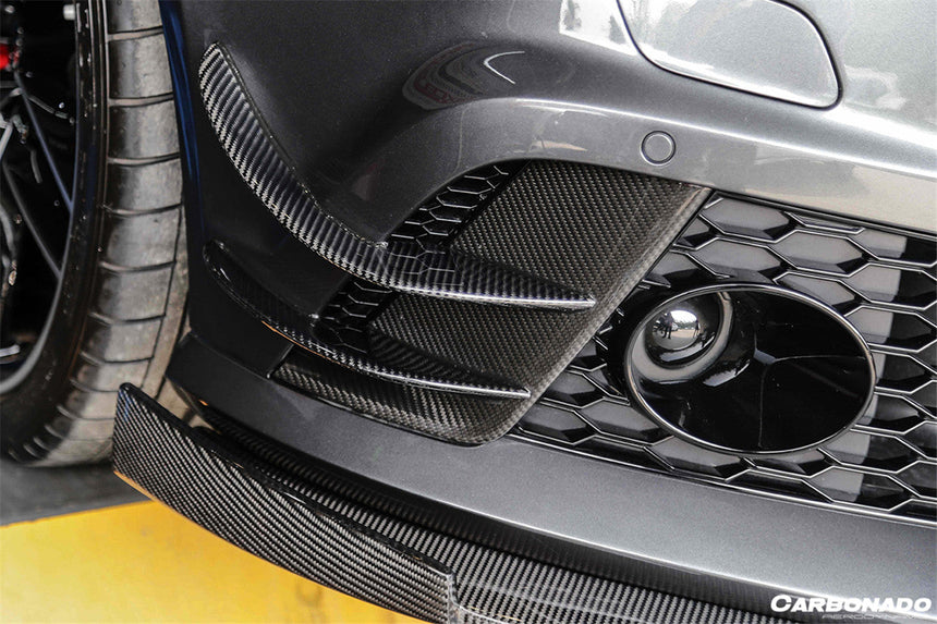2013-2018 Audi RS6 Avant BS Style Carbon Fiber Front Bumper Canards