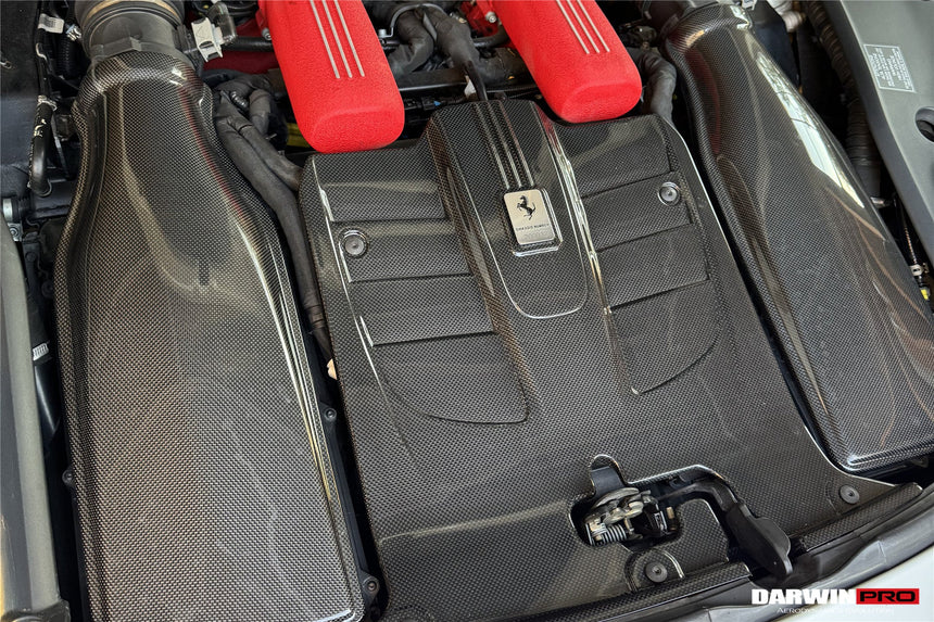 2012-2017 Ferrari F12 Berlinetta Autoclave Carbon Fiber Engine Cover Replacement DarwinPRO (OE)