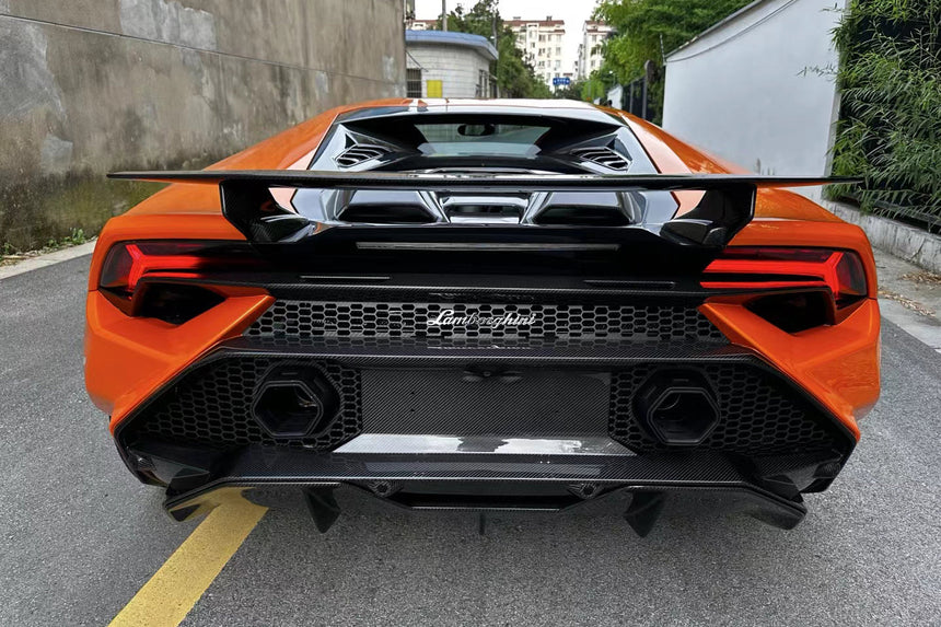 2015-2025 Lamborghini Huracan LP610 & LP580 & EVO Tecnica Style Dry Carbon Fiber Trunk Spoiler Wing