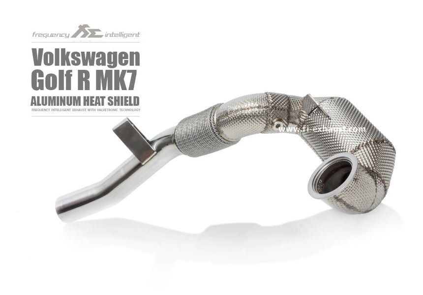 VW Mk7 Golf R Catless Downpipe with Heat Shield