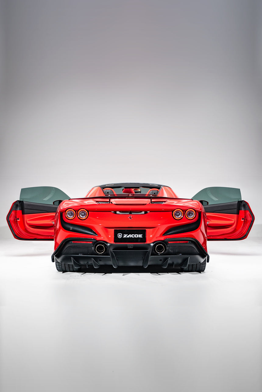 Dry Carbon Fiber Ferrari F8 Tributo Rear Side Flap - Zacoe